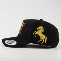 Casquette de baseball unisexe tendance à 5 panneaux bicolore à pois, personnalisable avec logo brodé, style vintage en daim, vente en gros