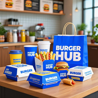 Cajas Personalizadas para Comida Rápida, Caja para Hamburguesas, Caja para Pollo Frito, Caja para Papas Fritas