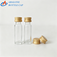 Capsules en aluminium doré de 18 mm pour flacon en verre transparent de 10 ml pour sirop ou flacon en verre transparent