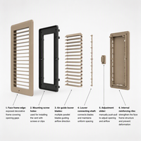 Grille de ventilation en fer de haute qualité, épaisseur 0,6 mm, 4*10, 0,415 kg, sortie d'air réglable pour la ventilation des armoires