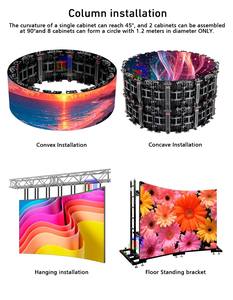 Pantalla LED de alquiler Flexible para interiores/exteriores, pared de vídeo, fondo de escenario curvo, pantalla LED, Pantalla Led Flexible - Product Image 2