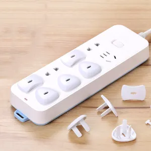 Home Self-closing Outlet Covers | White | Universal Electric Outlet Cover - Baby Proof Kit - Child Safety Wall Socket | 4 Pack