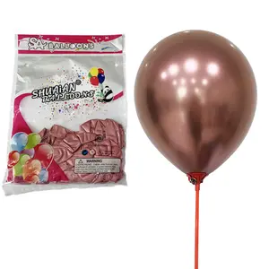 shuaian factory wholesale 10inch Glossy Metal Pearl Latex Balloons Thick Chrome Metallic Mirror Colors helium Air Balls