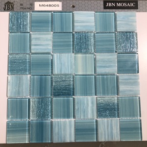 Màu xanh đậm màu hồ bơi pha lê thủy tinh khảm gạch lát sàn - Product Image 6