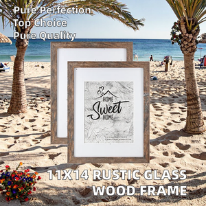 11x14 Glass UV Printed Rustic Wood Grain Matte Distressed Finish Picture <b>Frame</b>-Displays 8x10 <b>Photos</b> Wall <b>Mount</b> 2 Color - Product Image 2