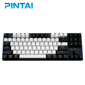 Chơi Game bàn phím 87 phím màu xanh thiết bị chuyển mạch Backlit bàn phím cho gamer RGB máy tính xách tay máy tính màu đen - Product Image 1