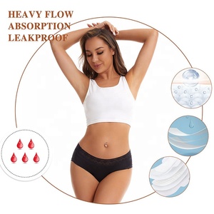 Intiflower 003 Bragas Menstruales de Encaje al por Mayor - Ropa Interior Menstrual Suave a Prueba de Fugas para Flujo Abundante - Product Image 1
