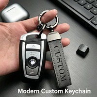 Porte-clés personnalisé en cuir suédé, porte-clés de voiture personnalisé, cadeau pour homme, père, anniversaire, promotion d'entreprise, porte-clés cadeau