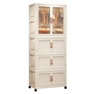 <span class=keywords><strong>Armadio</strong></span> Multifunzionale Pieghevole e Smontabile 55-85CM, Mobile Spesso e Mobile in Plastica PP di Grande Capacità <span class=keywords><strong>per</strong></span> la <span class=keywords><strong>Cameretta</strong></span> dei Bambini - Product Image 5