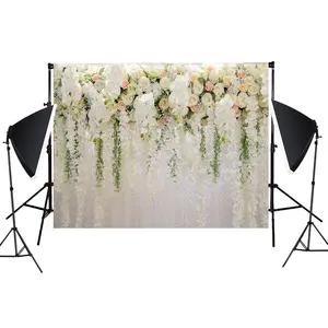 7x5 pies decoración nupcial flor blanca foto telones de fondo decoración de boda fondo