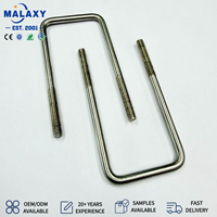 Malaxy Boulons en U en acier inoxydable, colliers de serrage pour tuyaux résistants à la corrosion, boulons en U à tige filetée