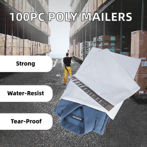 100 Sobres de Polipropileno Blancos Resistentes de 14.5x19, Autoadhesivos, Impermeables y Antidesgarro, Bolsas de Envío, Sobres para Correo y Bolsas Postales - Product Image 2