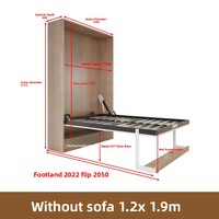 Klappbares Murphy-Bett mit Sofa, Ecksofa mit verstecktem Bett, Studentenwohnheim-Aufbewahrungs-Murphy-Wandbetten, Hardware-Großhandel