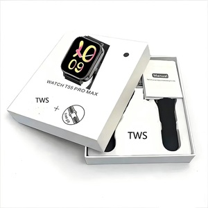 นาฬิกาอัจฉริยะ8 TWS Earbuds 2 En 1 reloj montre intelligente <span class=keywords><strong>Smart</strong></span> <span class=keywords><strong>Watch</strong></span> <span class=keywords><strong>T55</strong></span> PRO MAX - Product Image 3