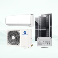 Puremind hybride solaire alimenté AC 9000Btu 12000Btu R32 R410a pompe à chaleur climatiseur solaire divisé onduleur WiFi intelligent