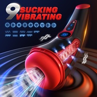 Netphi M035 Männlicher Masturbator 9 Saug- und Vibrationsmodi Wasserdicht Realistische Taschenmuschi Penispumpe LCD-Display Masturbationsbecher