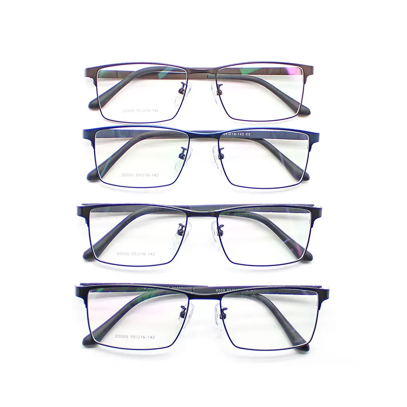 Tr90 ו צלחת פלדה מרשם משקפיים עסקיים משקפיים אופטיים מסגרת מלאה עם עדשה ברורה לגברים
