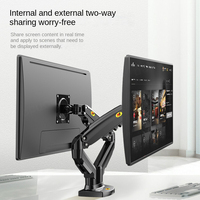 NB F160 Support de moniteur à double écran pour ordinateur de bureau universel Base d'écran Table surélevée 17-27 pouces 90 degrés Nouveau stock