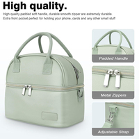 Sac à lunch isotherme double couche personnalisé, imperméable, sac isotherme pour le déjeuner, sac fourre-tout, sac isotherme portable pour femmes, bureau, pique-nique