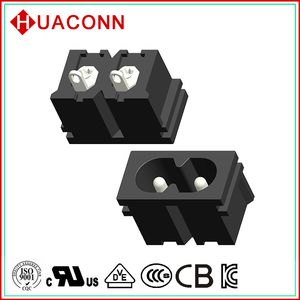 Độc đáo thiết bị đầu cuối dễ dàng gắn 2 Pin C8 đầu vào ổ cắm cho bệnh viện thiết bị kết nối VDE KC <span class=keywords><strong>ul</strong></span> <span class=keywords><strong>SAA</strong></span> PSE phê duyệt 6/8A 250VAC - Product Image 3