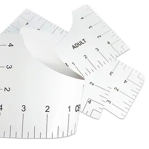 Guia régua de camiseta de alinhamento vinil, 4 unidades, para o centro, desenhos, ferramenta de medição de camiseta para prensa, régua