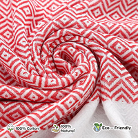 High Quality 100% Cotton Turkish Beach Towel Large 100*180cm Striped Plaid Design Custom Logo for Spa Swimming Pool Gym Travel