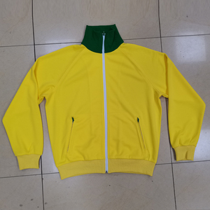 Chaqueta de baloncesto de pista clásica de entrenamiento de corredor para hombre rojo poliéster 100% con logotipo bordado personalizado en blanco barato - Product Image 4