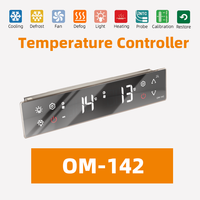 Termostato Inteligente con Panel de Espejo y Pantalla de Temperatura Dual, IP65 y Descongelación Automática para Refrigerador, Congelador y Enfriador