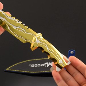 VALORANT-Poignard de châtiment divin, modèle de restauration en cuir doré de 22cm, artefact tactique, artisanat de collection, 2.0 Karambit - Product Image 2