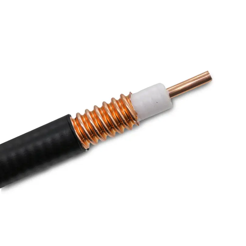 Черный PE куртка дырявый кабель rf подачи коаксиальный кабель 1/2 подачи для продажи