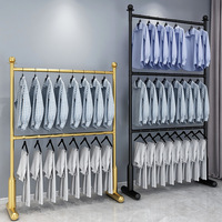 Simple moderne maison porte-manteau Double couche cintre sur pied salle de bain balcon tige réglable séchage peu encombrant