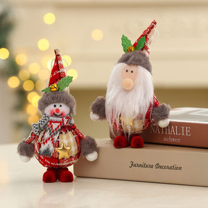 High Quality Eco-friendly Christmas Tree Pendant Decoration Foam <b>Cloth</b> Standing <b>Doll</b> Snowman Ornaments - Product Image 4