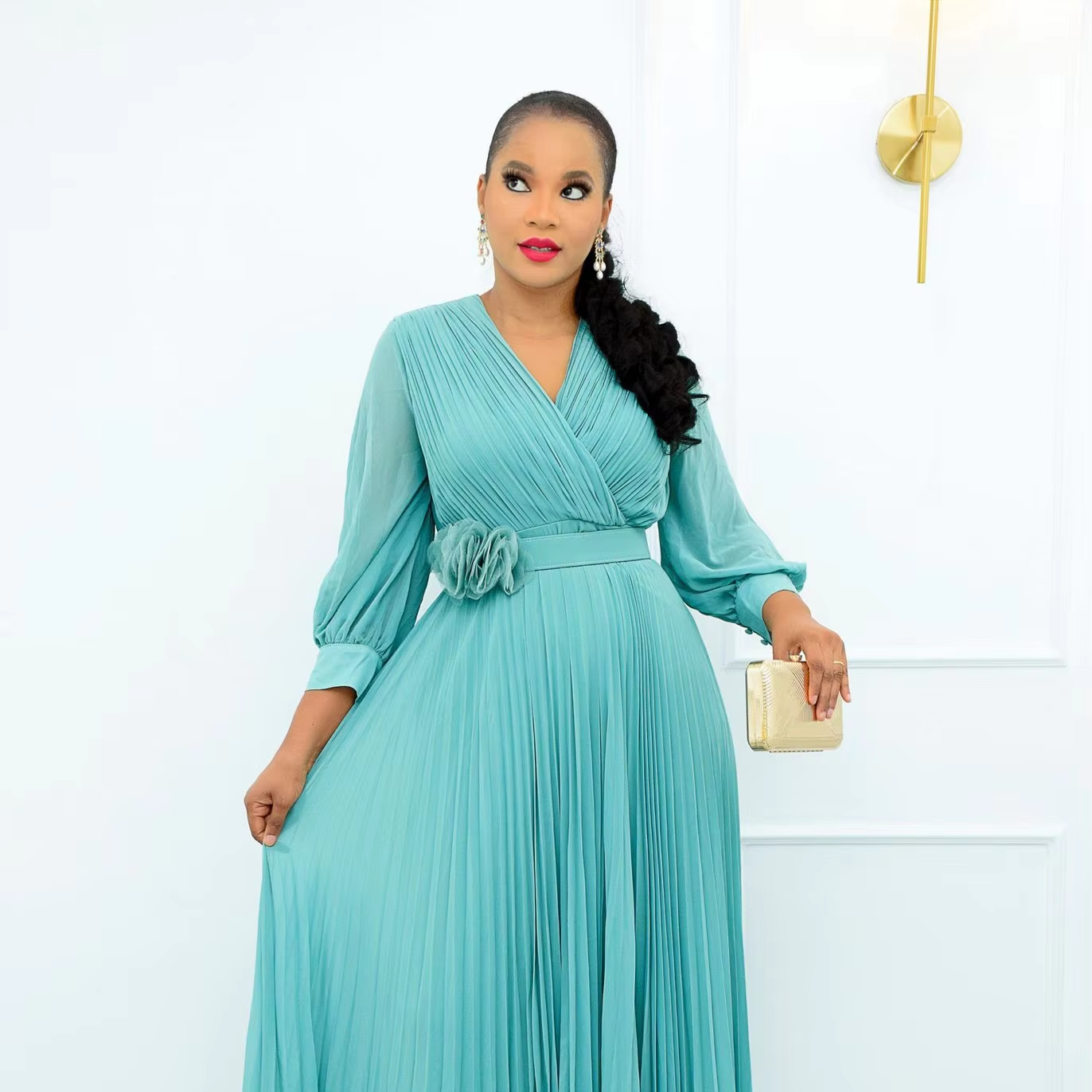 Casual Floral Decoration Chiffon Maxi Bodycon Dress Plus Size A-Line Belt with 3/4 Sleeves Sweep Train for Spring Formal Party| Alibaba.com Casual Floral Decoration Chiffon Maxi Bodycon Dress Plus Size A-Line Belt with 3/4 Sleeves Sweep Train for Spring Formal Party| Alibaba.com