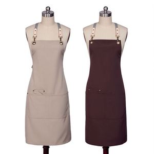 High Quality Fashionable Cotton <b>Kitchen</b> & Professional Barista <b>Apron</b> Set Canvas Fabric - Product Image 3