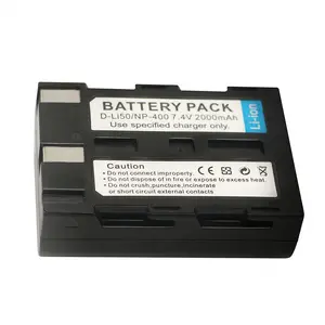 7.4v 2000mAh Black D-Li50 DLi50 D-L150 DL-150 DL150 NP-400 NP400 Camera Battery for Pentax K10D K20D