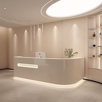Comptoir de réception d'hôtel personnalisé en forme de L coin clinique de beauté Comptoirs de réception de spa à vendre