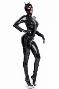 <span class=keywords><strong>Combinaison</strong></span> Catsuit BDSM Faux Cuir Grande Taille pour <span class=keywords><strong>Femme</strong></span>, Bodys PVC <span class=keywords><strong>Latex</strong></span> Style Fille Chat avec Entrejambe Ouvert, Tenues Exotiques et Costumes Fétiches - Product Image 5