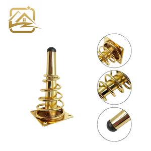 Wholesale Factory Suppliers Solid Slant Iron <b>Leg</b> With Wire 15Cm Golden Furniture <b>Legs</b> Metal For <b>Sofa</b> Modern - Product Image 2