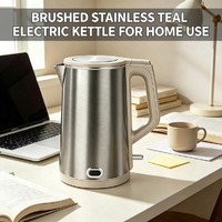 Bouilloire électrique sans fil en acier inoxydable à double paroi colorée de 1,8 L, 1500 W, 220 V, chauffage rapide, arrêt automatique, cuisine domestique