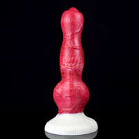 Dildo de silicona platino con ventosa, suave, impermeable, juguete sexual para mujer, con forma de animal, brillante, espiralado, flexible, plug anal, sex shop