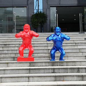 Hot Bán Hiện Đại Châu Âu Sang Trọng Phong Cách Sợi Thủy Tinh Nhựa Nghệ Thuật Ngoài Trời Trang Trí Trong Nhà Hình Học Khỉ Đột Điêu Khắc - Product Image 2