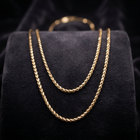 Collier unisexe en or 18 carats de luxe pour usage quotidien, chaîne de mode scintillante, maillons raffinés, accessoire de fiançailles tendance et lisse