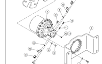 Boîte de vitesses planétaire RM13494513 pour compacteur vibrant Volvo SD100 SD130 en acier inoxydable, rapport de réduction 50:1