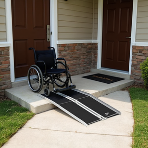 Rampa portátil de 6 pies para sillas de ruedas, rampa de acceso para discapacitados, plegable y tapizada. - Product Image 2