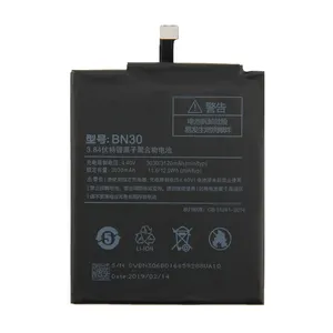 Original pour <span class=keywords><strong>Xiaomi</strong></span> <span class=keywords><strong>Redmi</strong></span> <span class=keywords><strong>4A</strong></span> BN30 Batterie 3120mAh Même Capacité Remplacement avec Produits Numériques Utilisation du Téléphone Mobile Stock Disponible - Product Image 1