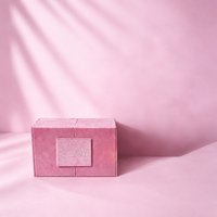 Emballage pour la célébration de l'Aïd du Ramadan, boîte cadeau personnalisée en velours rose à double porte, fermeture magnétique arabe, boîtes en velours parfumées pour bougies