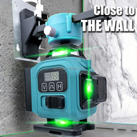 Niveau laser 4D, utilisé pour la construction, niveau laser vert à 360 degrés, 16 lignes