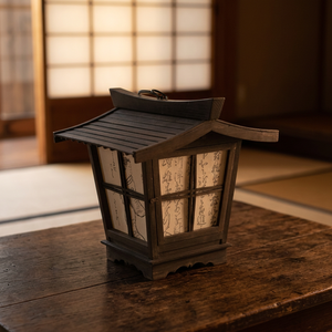 Linterna Japonesa de Madera de Pino Aqdus Saleem al por Mayor |   Decoración Rectangular para el Hogar, Hecha a Mano, con Diseño de Listones, Ecológica y Duradera - Product Image 3