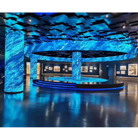 Écran LED flexible couleur pleine gamme personnalisé pour intérieur, panneau incurvé souple, luminosité 800 nits, P2.5, 3840 Hz, 16 bits