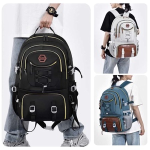 Unisex Nylon Hiking Backpack 20-37L Shoes Compartment Breathable Air Cushion Belt Zipper Travel Bag - Product Image 6